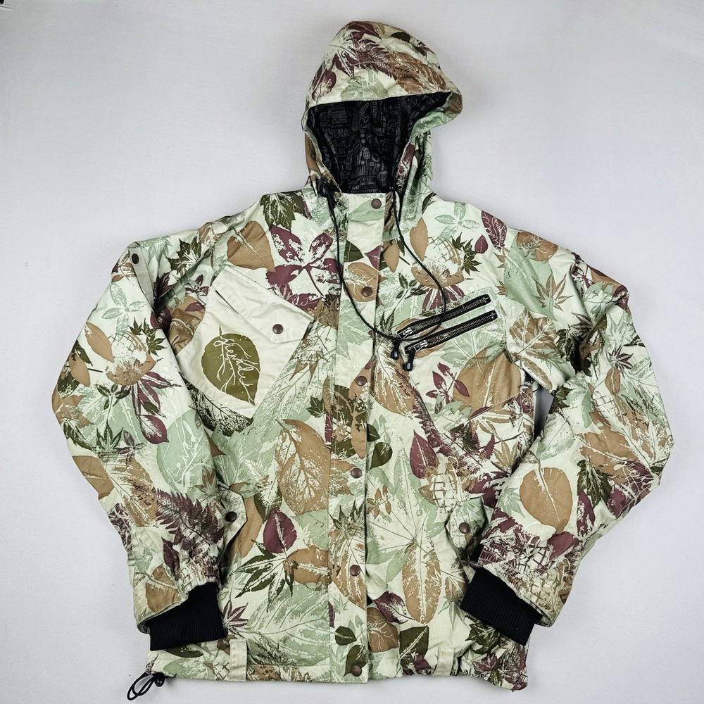 Grenade Fatigue Project Snowboard Ski Jacket Leaf Camo Y2K Hooded Large